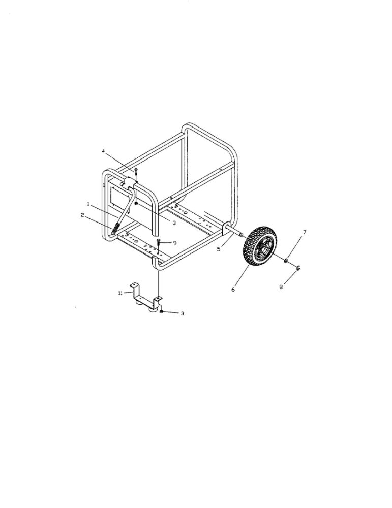 Wheel Kit Diagram and Parts List for 030241  Briggs and Stratton Generator